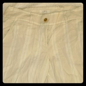 LOFT summer linen striped pant